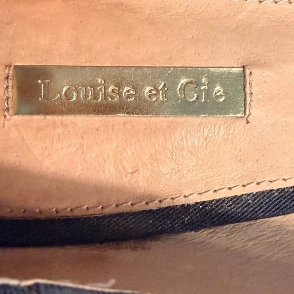 Louise et Cie Lo Anniston Navy Suede Leather Bow Slip on Loafer Flats.  VGUC - Picture 5 of 8